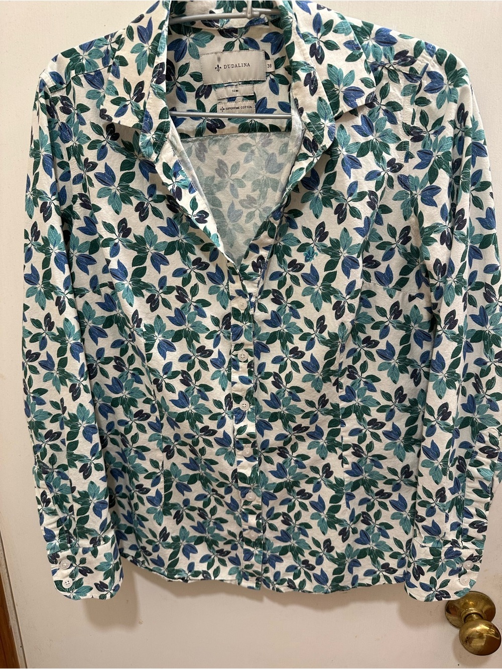 Women’s Green & Blue Floral Button-Down Shirt